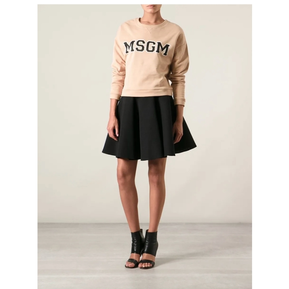 NWT Made in Italy Wool thick black skirt